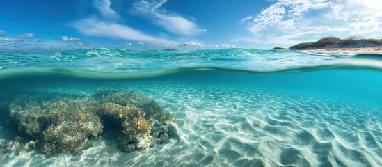 Obraz premium Underwater View of a Tropical Beach