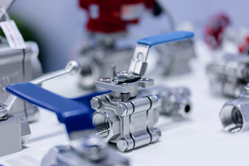 Closeup industry Auto shut-off valve on oil or gas pipe