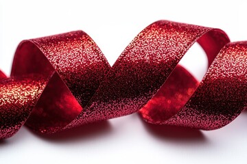 Sparkling Red Curly Ribbon for Celebrations