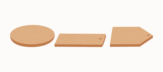 Wooden objects, boards. The texture of the wood. Wood material. Background Vector.   Podium for presentation. Layout, cosmetic product stand , pedestal.