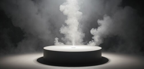 Soft Spotlight on Smoky Podium