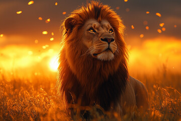 Naklejka premium Le lion