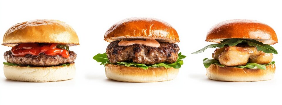 A trio of sliders featuring lamb, beef, and chicken