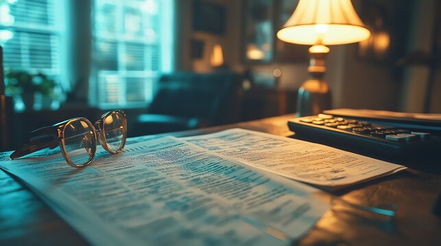 Closeup of financial documents outlining funding sources and capital costs, elegant desk, soft lighting, clear data visuals, modern textures, realistic details
