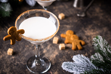 Christmas winter creamy cocktail eggnog