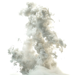 Fototapeta premium Abstract White Ink Cloud