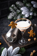 Christmas winter creamy cocktail eggnog