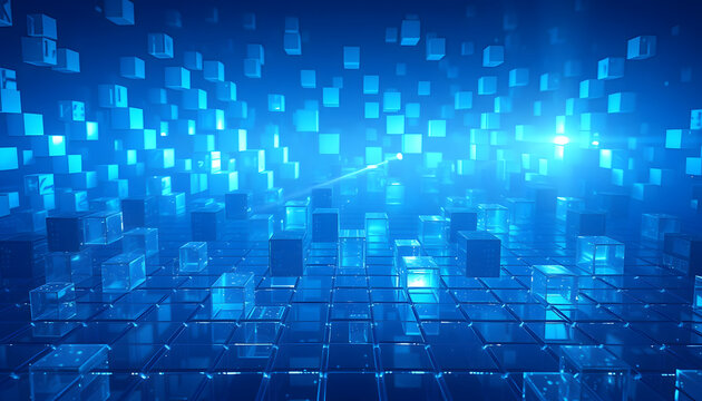 Png background with blue cube patterns