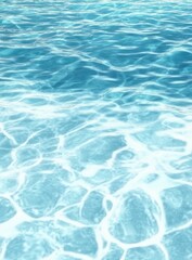 Obraz premium Calm ocean surface with gently lapping waves in shades of blue and white, creating a serene and dynamic background for underwater scenes.