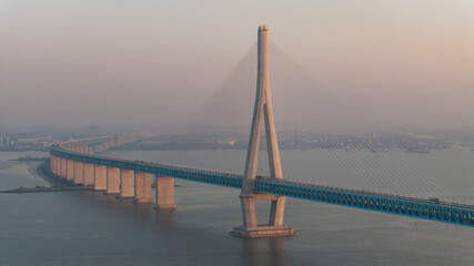 The Shanghai Suzhou Nantong Bridge over the Yangtze River