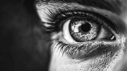 Fototapeta premium Black and white close-up with texture and detail