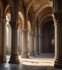 Fototapeta premium Decorative archways and columns in the Church of Saints Cyril and Methodius , methodius, prague, saints