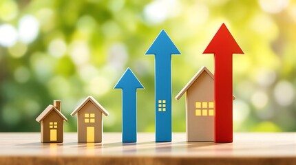 Housing Market Concept with Residential Properties and Real Estate Investment Growth Representing Profit Potential