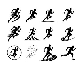 Collection of running logo design