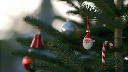 Candy land illustration style Christmas candy canes Christmas trees