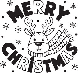 merry christmas vector art t-shirt design