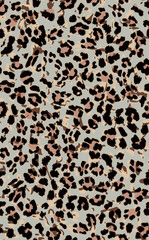 Leopard skin pattern, animal leather seamless design

