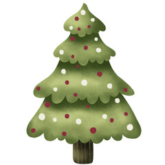 Watercolor Christmas Tree