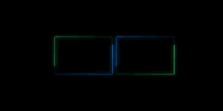rectriangle icon neon animation