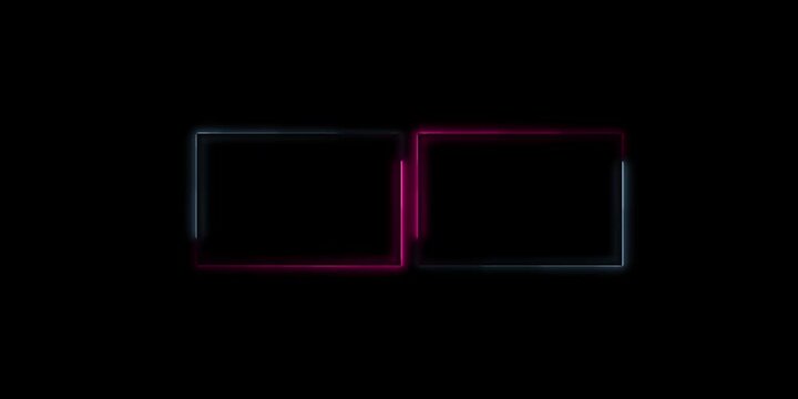Rectriangle frame neon animation