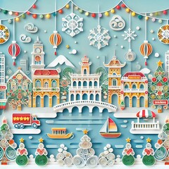 Fototapeta premium Hanoi City in Christmas 