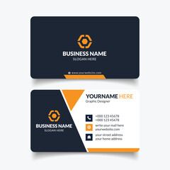 Orange Minimal Business Card Template