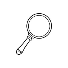 magnifying glass isolated on white