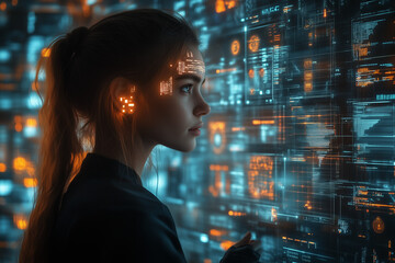 Fototapeta premium Les nouvelles technologies informatiques 