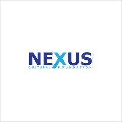 NEXUS Minimalist text logo design template
