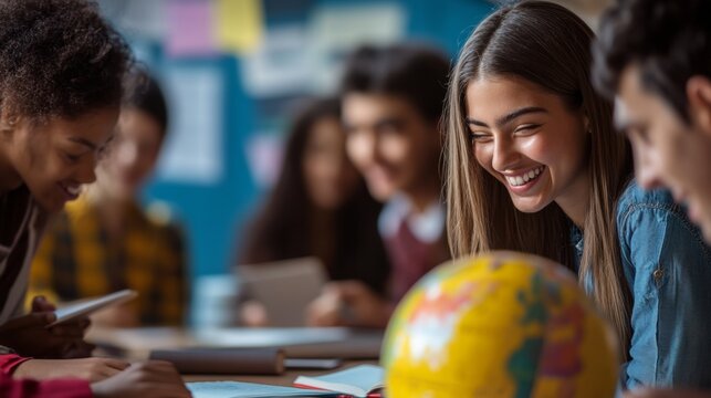 International education and global knowledge sharing, digital learning platforms, diverse students