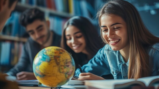 International education and global knowledge sharing, digital learning platforms, diverse students