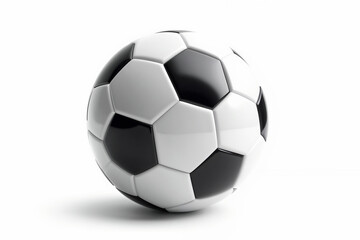 Obraz premium Soccer ball rests on white background Classic design for game