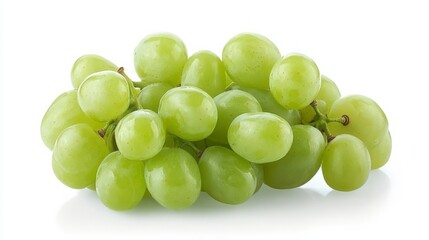 green grapes isolated on white