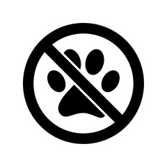 No pets allowed sign