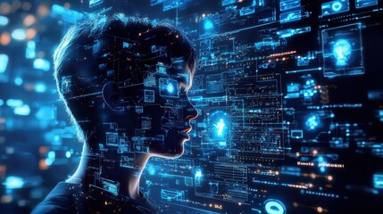 Futuristic Digital Interface Design Showcasing Innovative Tools and Technologies in Action