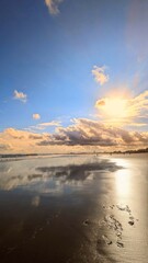 sunset over the sea