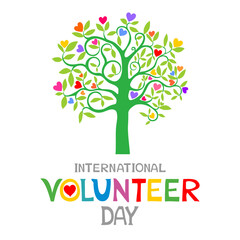 International Volunteer Day. 5 December. Volunteer day concept. Charity. Vector illustration