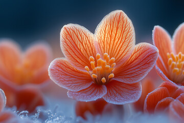Fototapeta premium frost on a flower