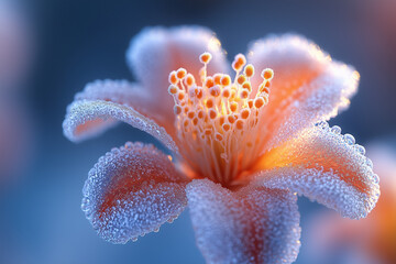 Fototapeta premium frost on a flower