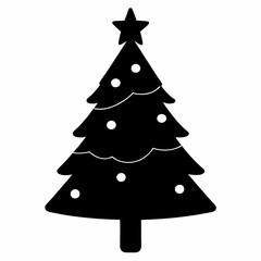 christmas tree isolated on white