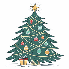 christmas tree with gifts