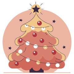 christmas tree with santa claus