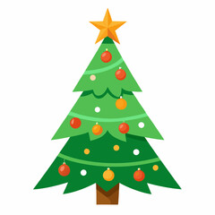 christmas tree isolated on white