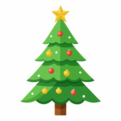 christmas tree isolated on white