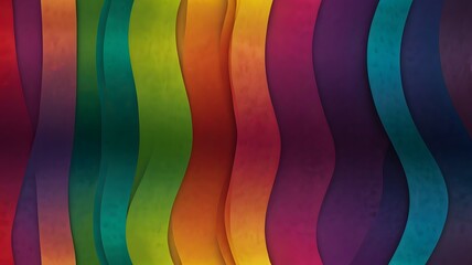 Obraz premium An abstract background texture featuring a spectrum of colors in a smooth wavy line pattern, ideal for vibrant designs