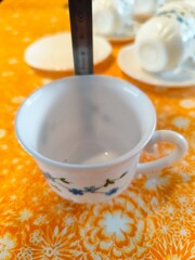 coffee cup mug Myosotis Arcopal France Antique Blue Flowers