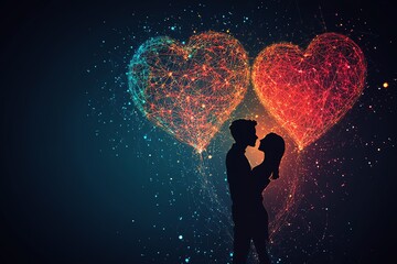 Obraz premium Exploring Love Through Relationship Infographics