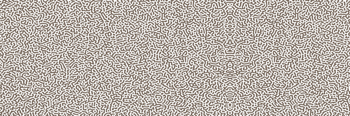 Abstract truing organic wallpaper Turing reaction diffusion monochrome seamless pattern with chaotic motion. Seamless pattern.