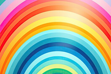Fototapeta premium Retro Rainbow Abstract Background, Vintage 70s Rain Bow Arch Pattern, Gay Symbol Banner, AI
