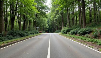 Celebrating Dia de los Reyes on a Lush Forest Road Surrounded by Nature's Serenity